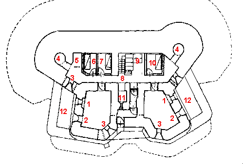 plan of typical infantry blockhouse - R-74 